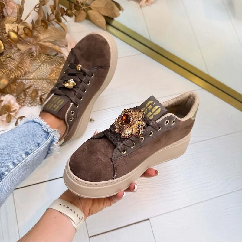 FLOWER SNEAKER R150 - BROWN