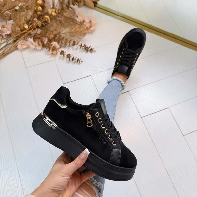 ZIP SNEAKER EV-566 - BLACK
