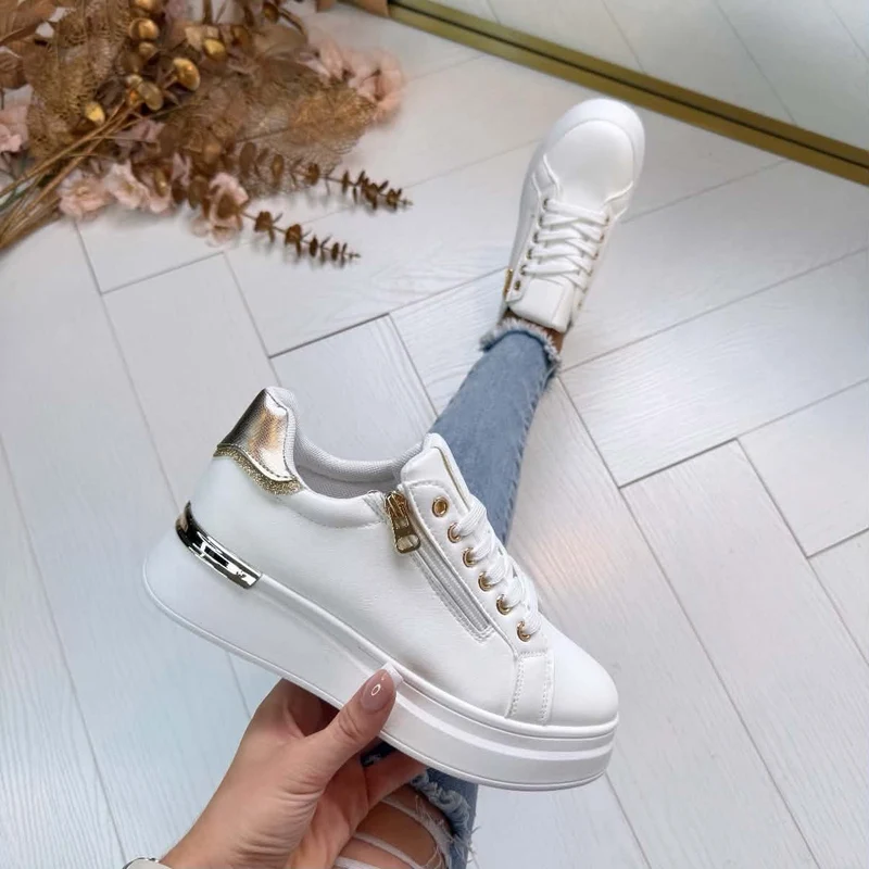 ZIP SNEAKER EV-566 - WHITE