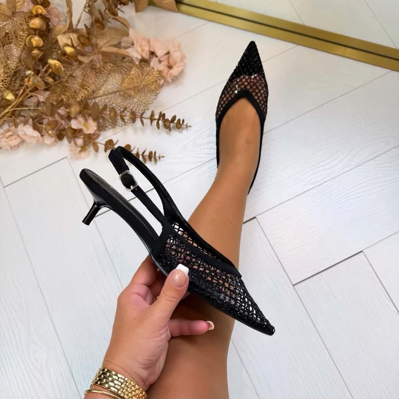 SPARKLY HEEL 9869 - BLACK