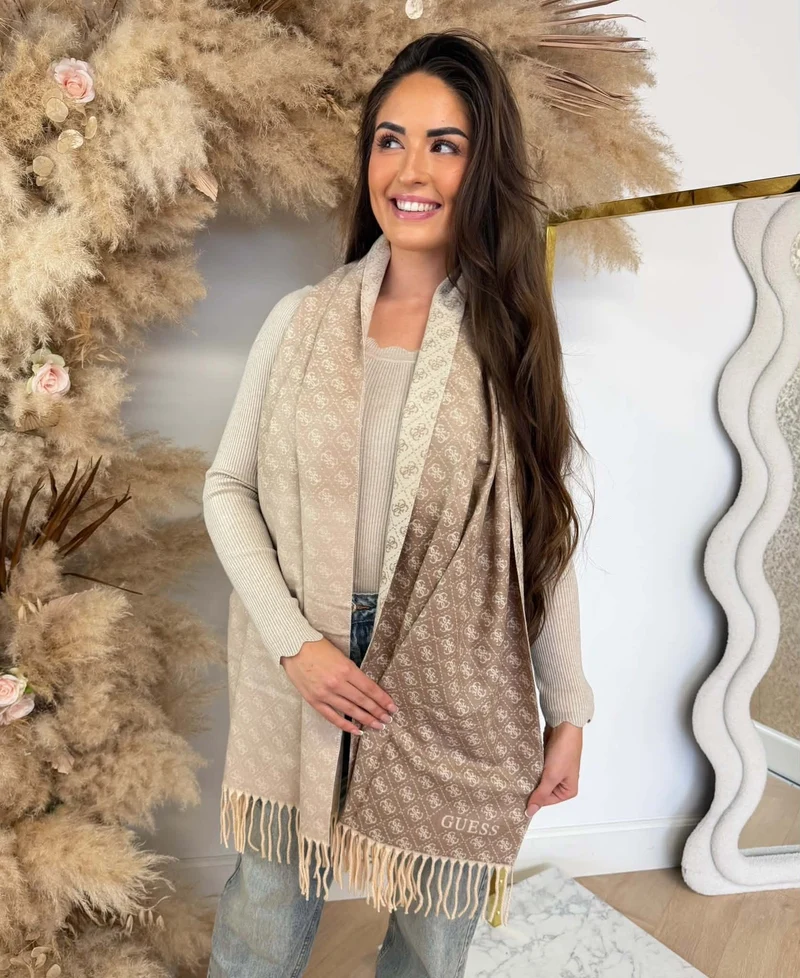 GUESS LOGO SCARF AW5663VIS03 - TMU TAUPE
