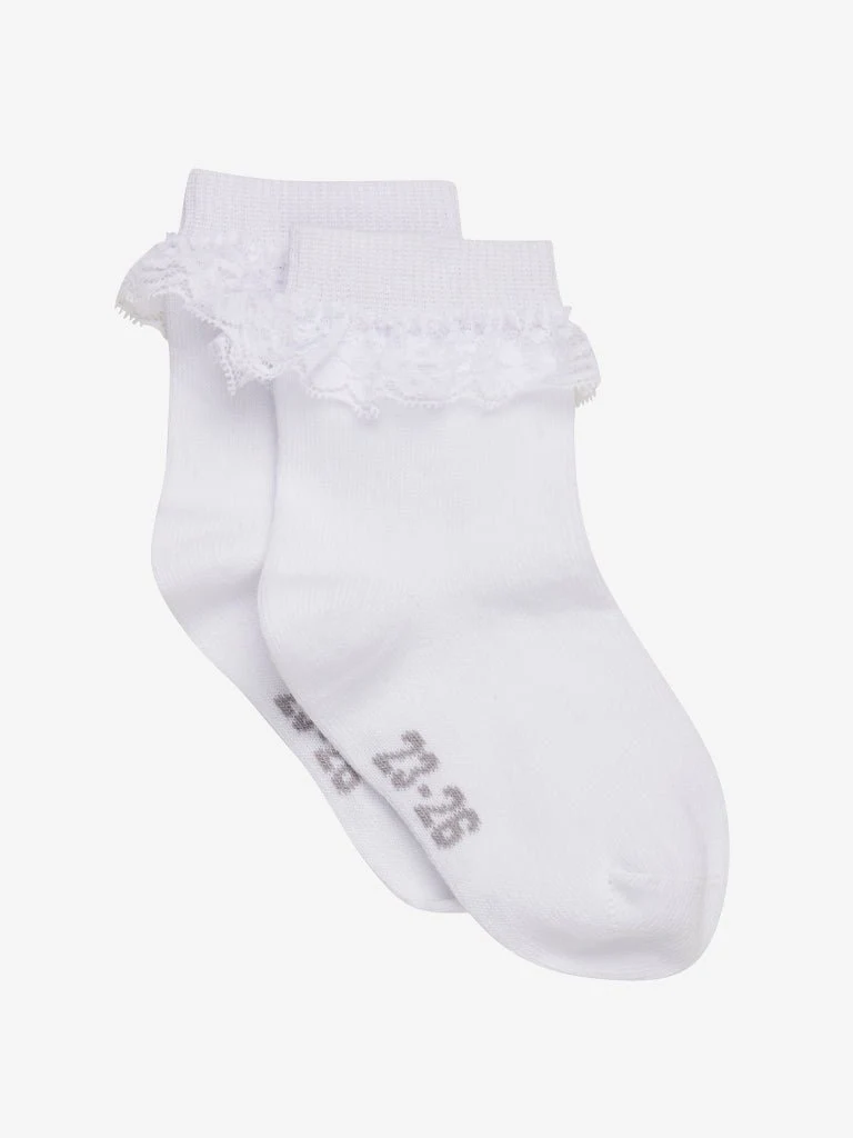 Ruffle sokken wit