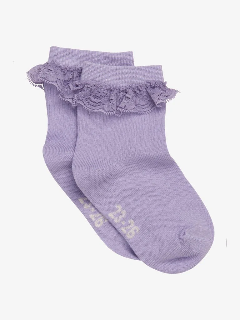 Ruffle sokken lavender
