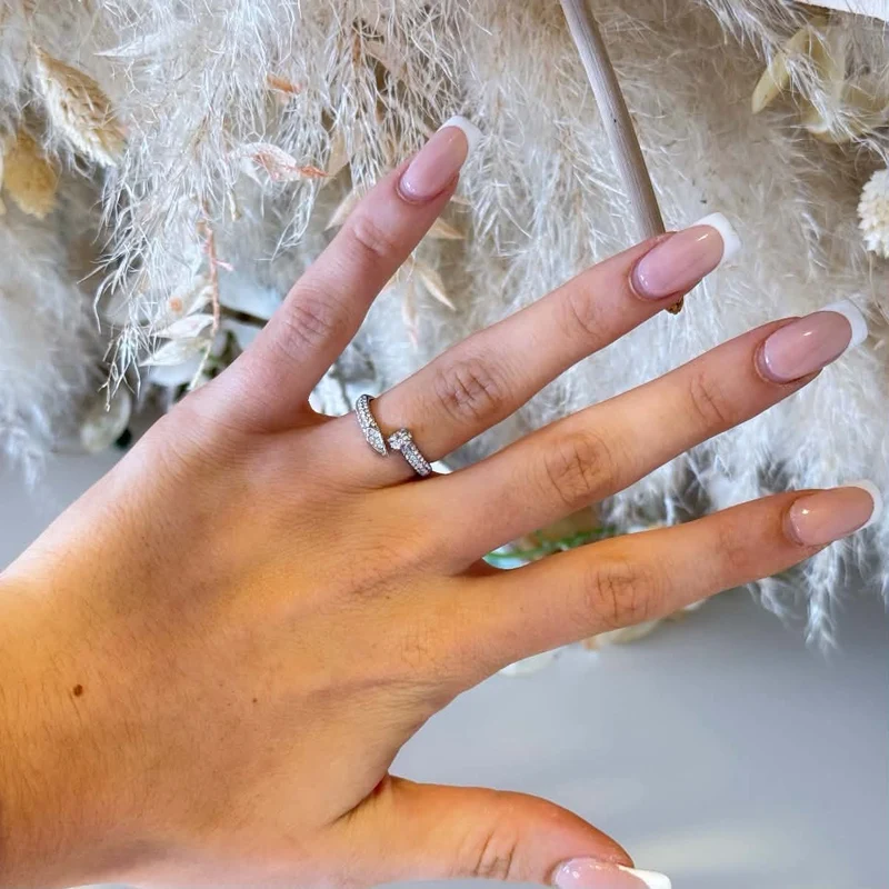 ALL STONES RING 0388 - SILVER