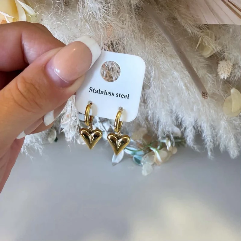 NEW HEARTS EARRING EH413 - GOLD
