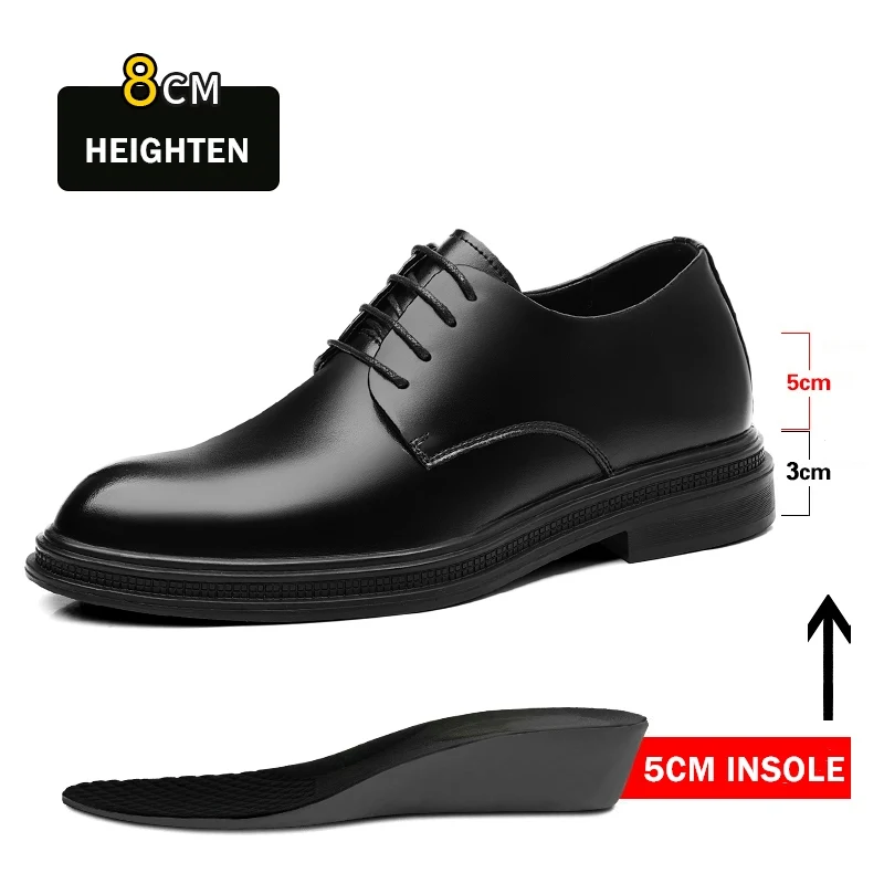 Heren Business Elevator Oxfords Schoenen 3 / 6 / 8 cm