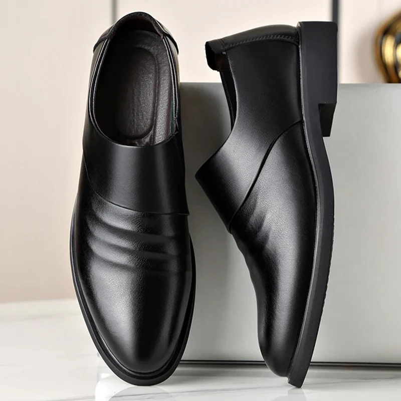 Liftschoenen Zakelijke Formele Leren Schoenen Heren Brits
