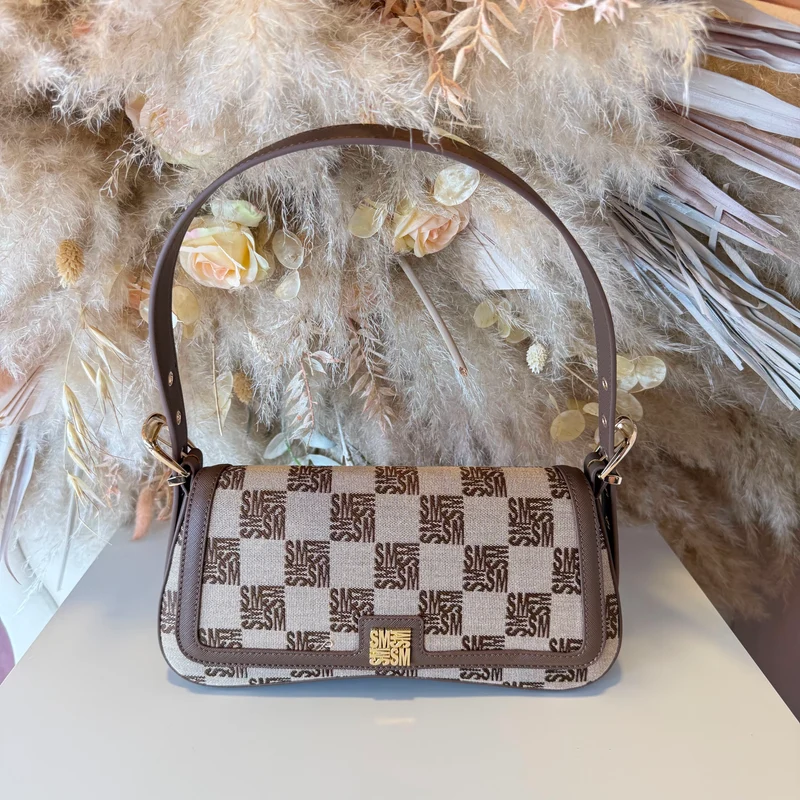 STEVE MADDEN BTWANG-14 BAG 2603 - BROWN/GOLD