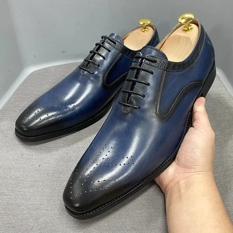 Luxe veterschoenen voor formeel kantoor en zakenrelaties in Oxford-stijl