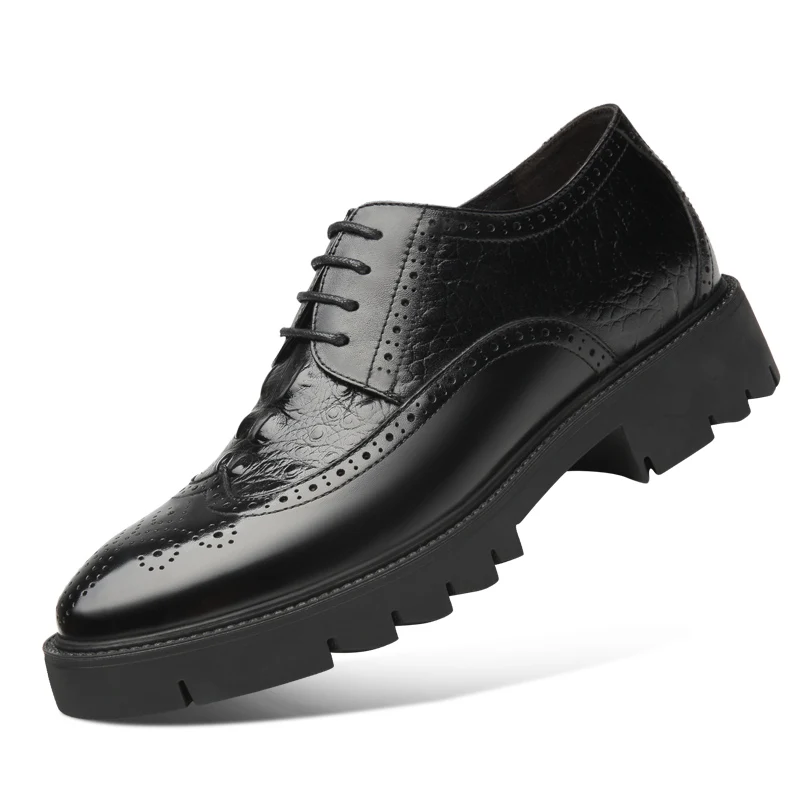 Heren Oxford Elegante Formele Schoenen Kantoor Hoogte Verhogend Platform