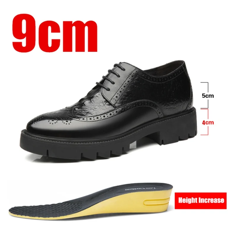 Heren Oxford Elegante Formele Schoenen Kantoor Hoogte Verhogend Platform