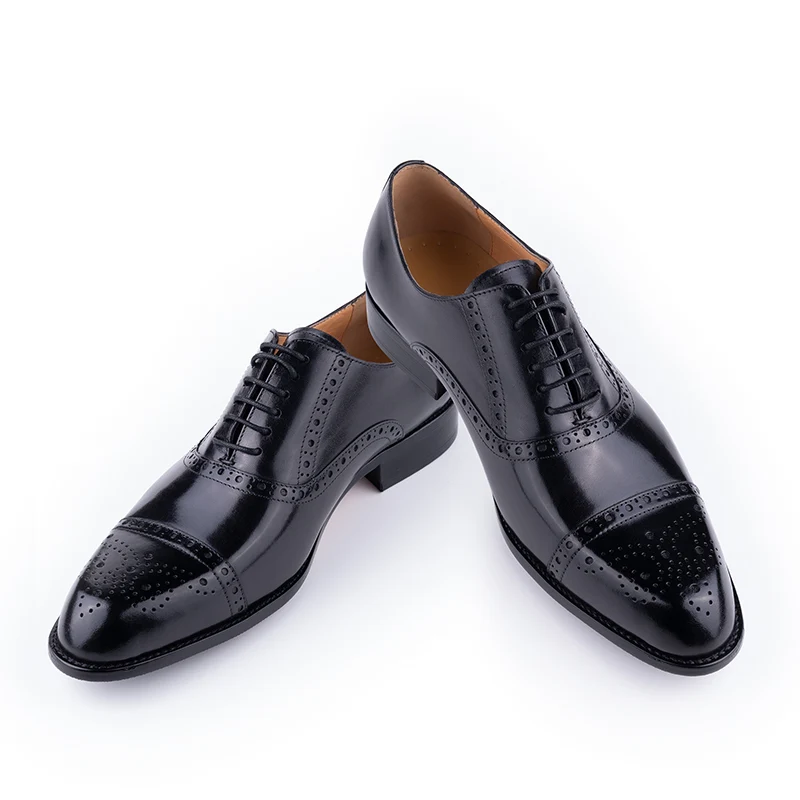 Klassieke koeienhuid brogue schoen, formeel kantoor, herenschoenen