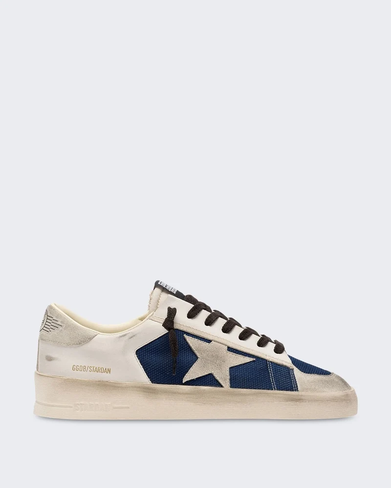 Heren Sneaker met vintage details Blauw