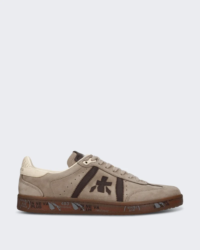 Heren Bonnie Light Lichte leren sneaker met veterschoensluiting Bruin