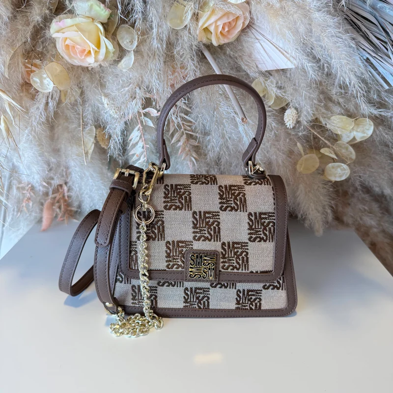 STEVE MADDEN BNIFTY-14 BAG 2602 - BRN/GLD