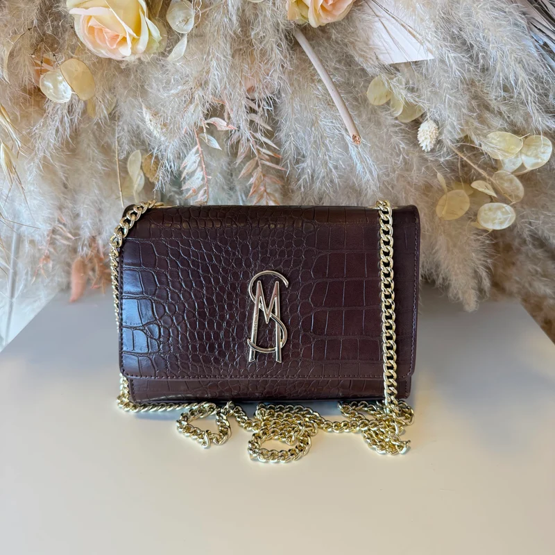 STEVE MADDEN BRAMONIE BAG 1313 - CHOC/GOLD