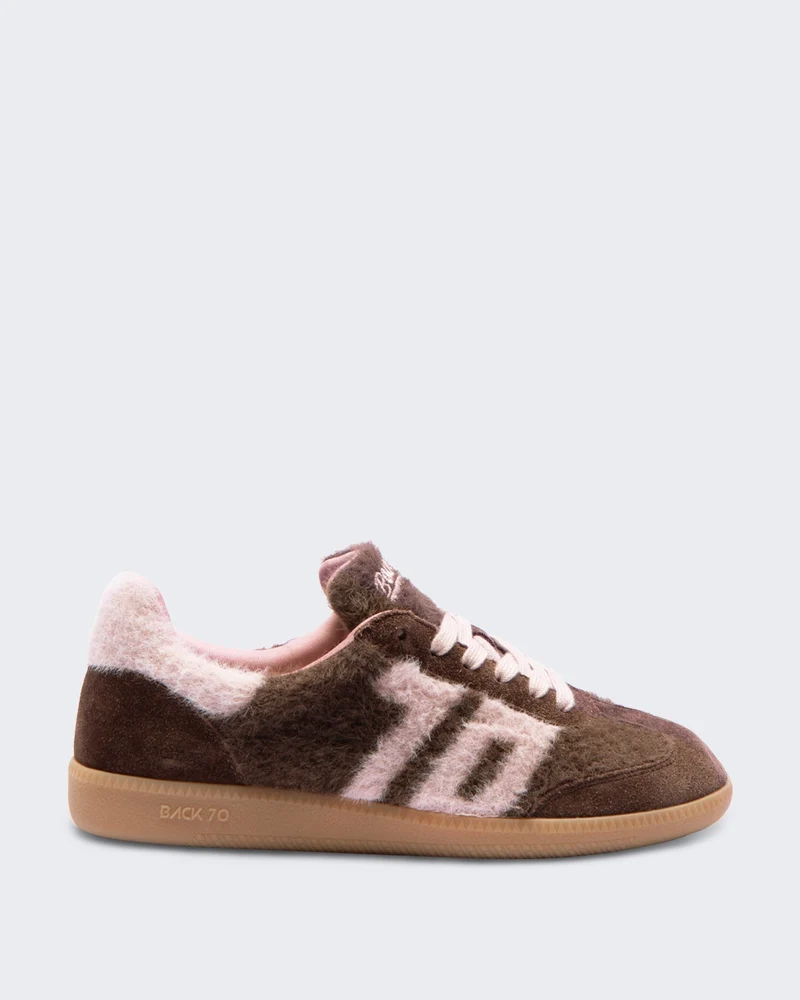 Dames Mohair sneaker met textuur Roze