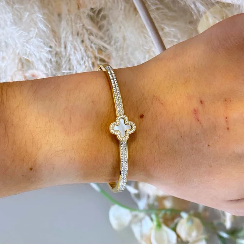 SHINY CLOVER BRACELET SZ129/SZ136 - GOLD