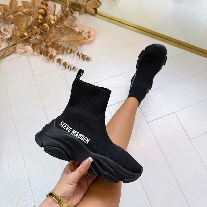 STEVE MADDEN PRODIGY SNEAKER 2214 - BLACK/BLACK