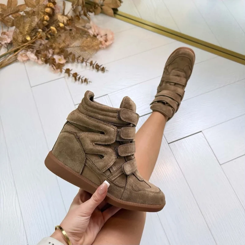 NEW WEDGE BOOT 7108* - KHAKI