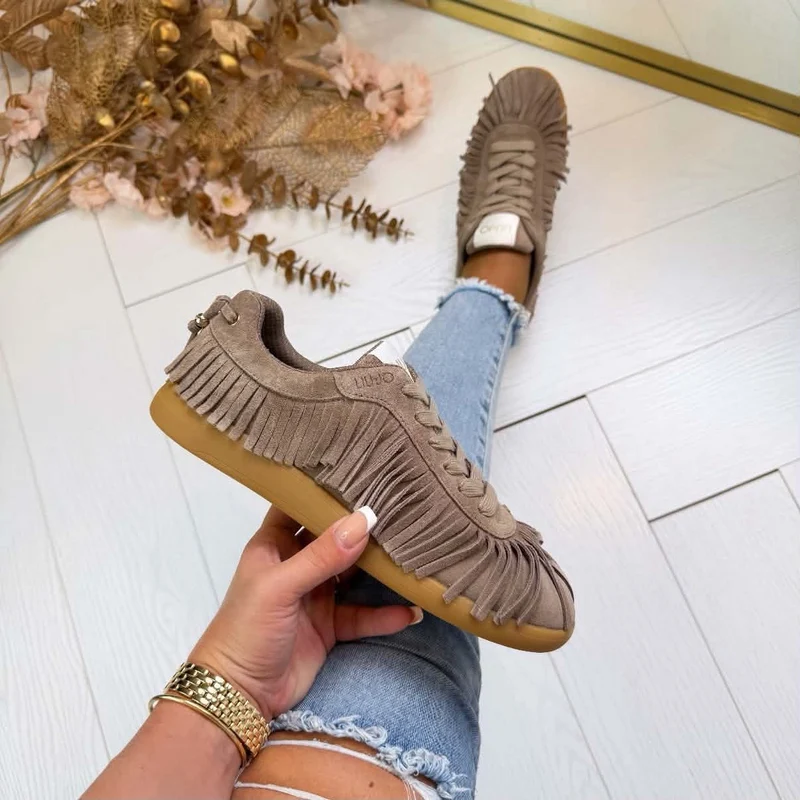 LIU JO CONNOR 04 SNEAKER COW SUEDE BF6047-PX002 - HAVANA