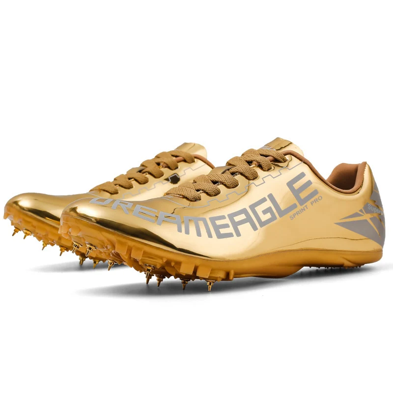 Stijlvolle gouden herensneakers Sprint Training Spikes