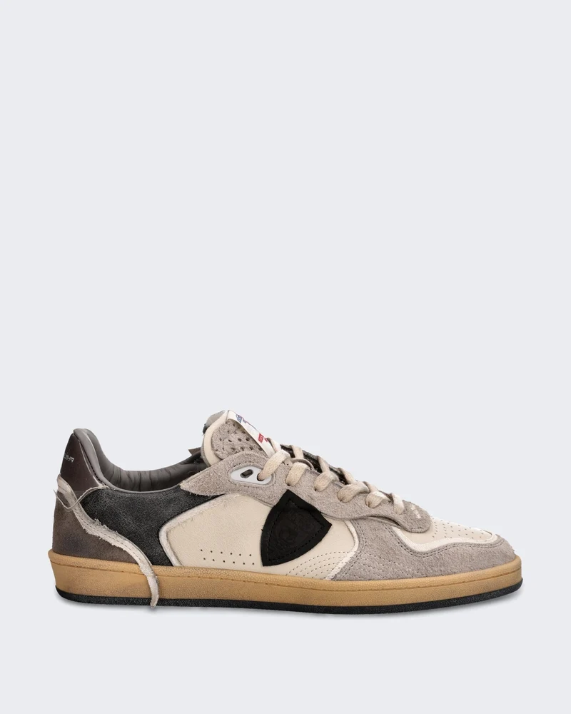Heren PGAL Low Lage sneaker met neutrale kleurcombinatie Grijs