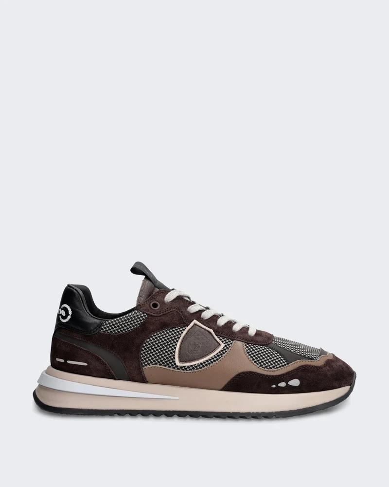 Heren Olympique Low Lage sneaker met gladde afwerking Bruin
