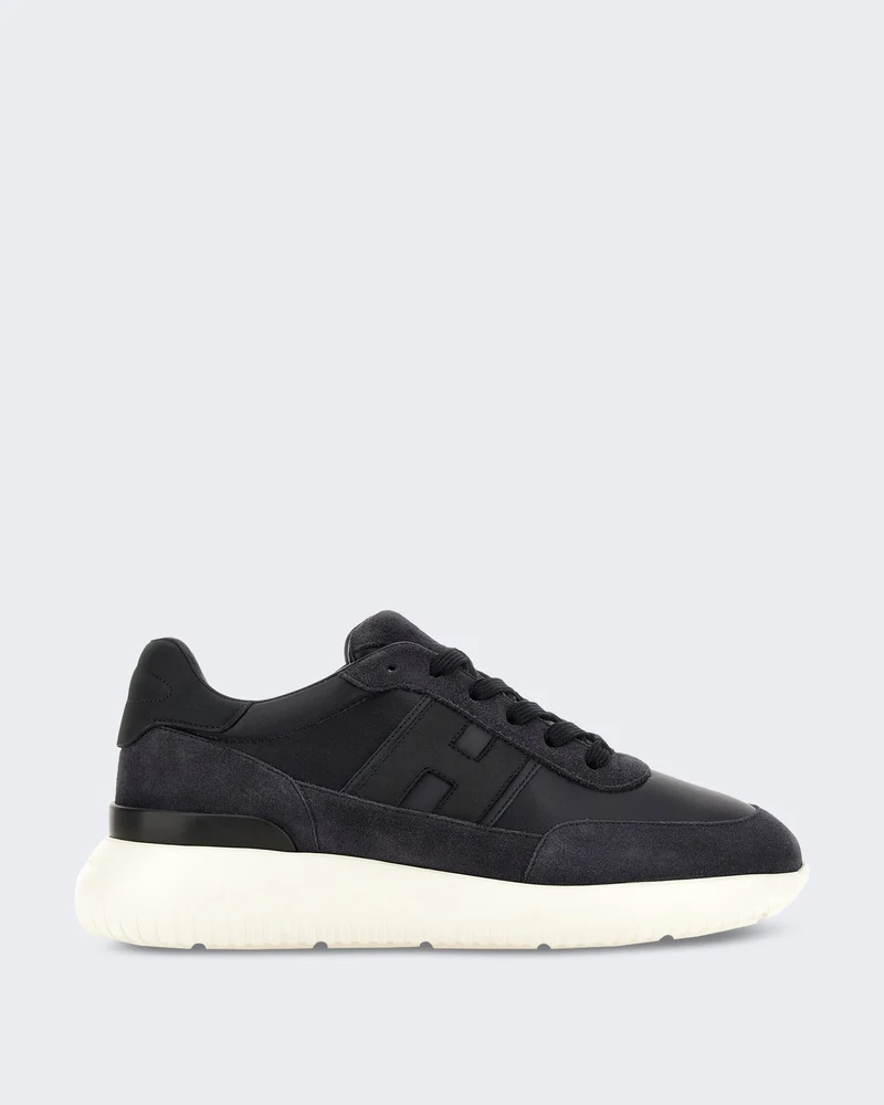 Heren H709 Vetersneaker met H-band detail Zwart