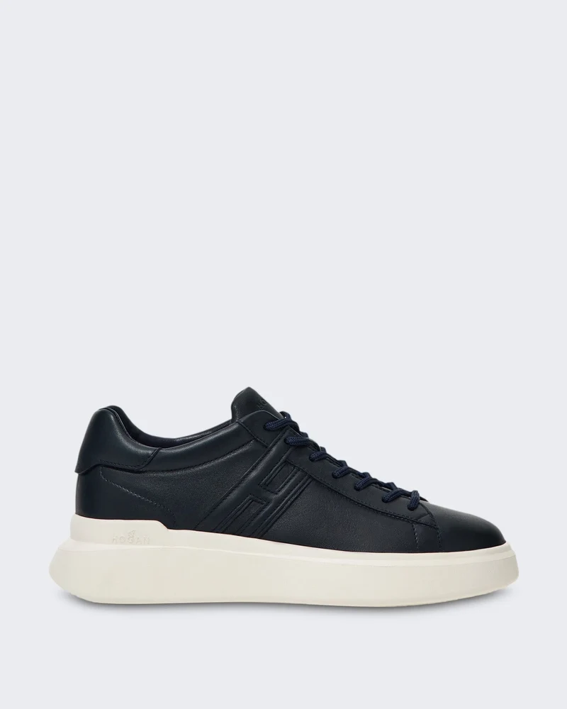 Heren H580 Veterschoenen sneaker met H-profiel Nachtblauw