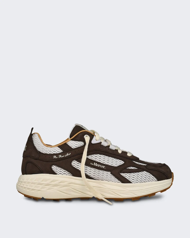 Unisex The Re Run Max Nubuck sneaker in donkere uitvoering Bruin