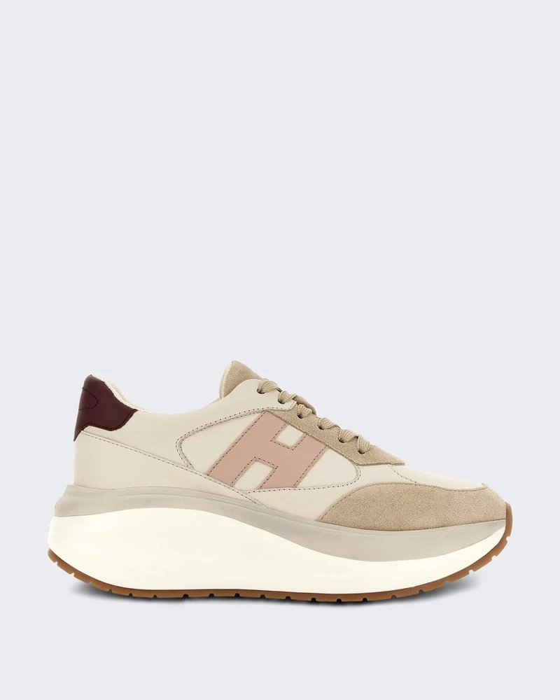 Dames H714 Sneaker met H-detail Beige