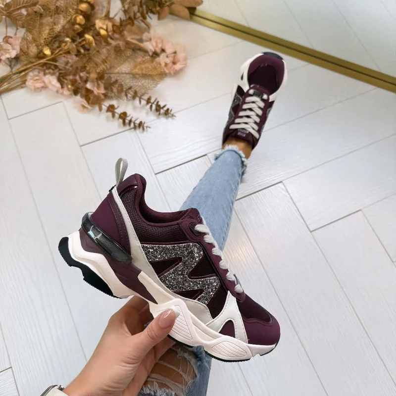 STEVE MADDEN SNEAKER SEDGWICK 5441 - WINE/GREY