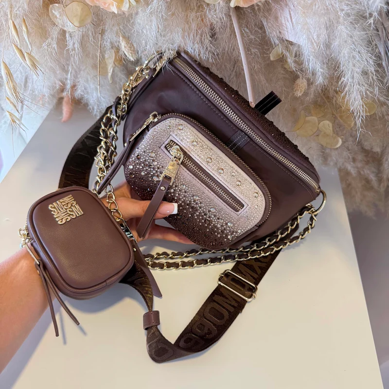 STEVE MADDEN BMAXIMAS BAG 1420 - CHOC/GLD