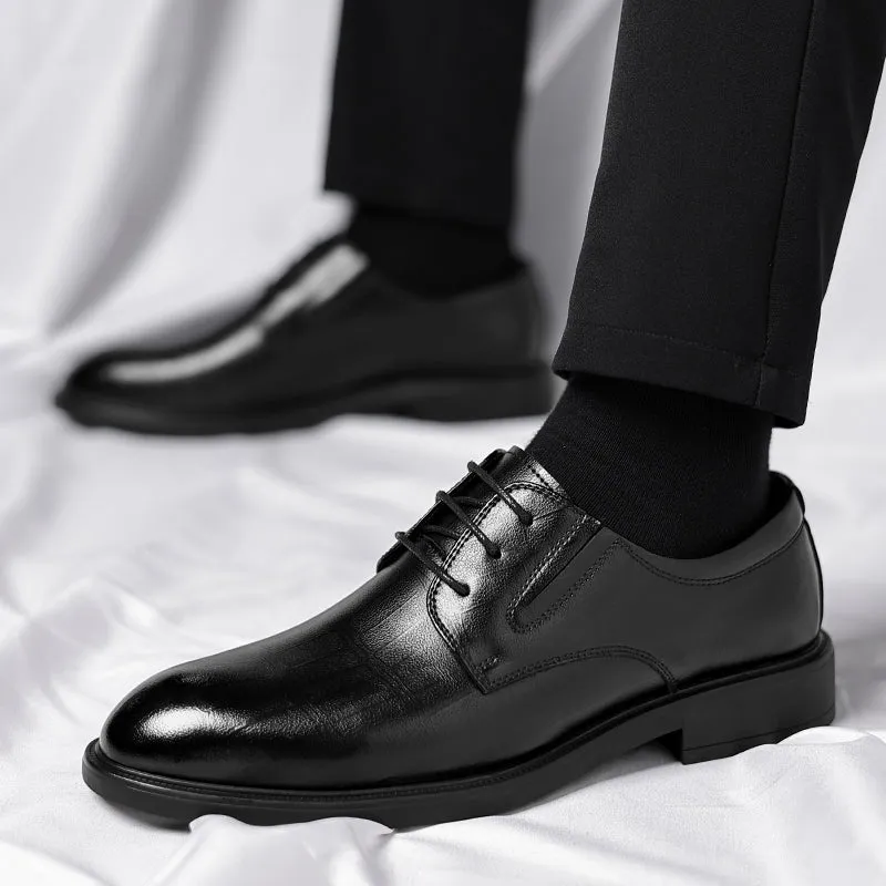 Zwarte verhoogde schoenen voor heren, nette schoenen maat 3/6/8 CM