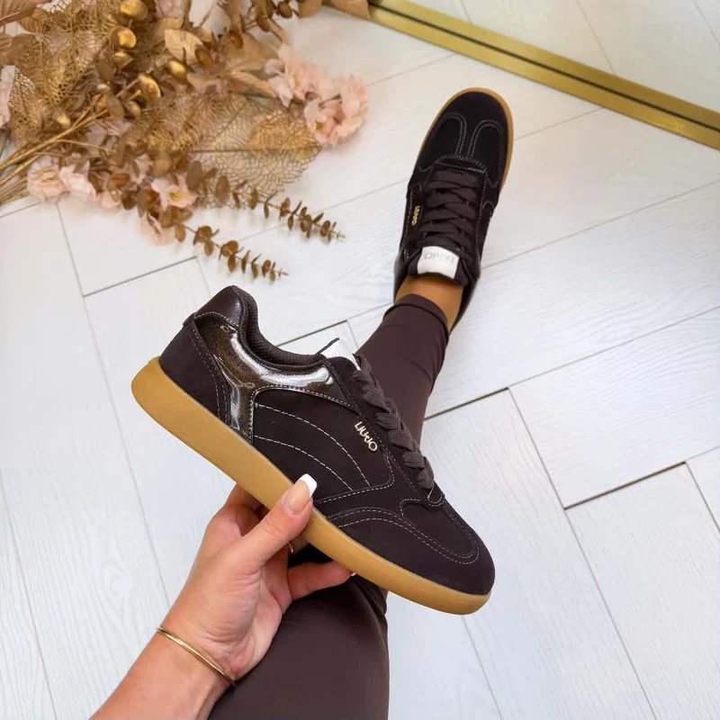 LIU JO CONNOR 01 SNEAKER COW SUEDE BF6045/PX245 - MOKA