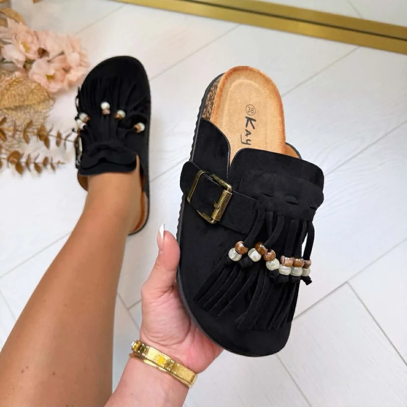 VICKY FRINGE INSTAPPER L-52 - BLACK