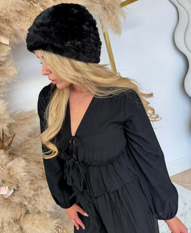 GUESS CECILIA FUR CAP W4BZ40WGU30 - JBLK