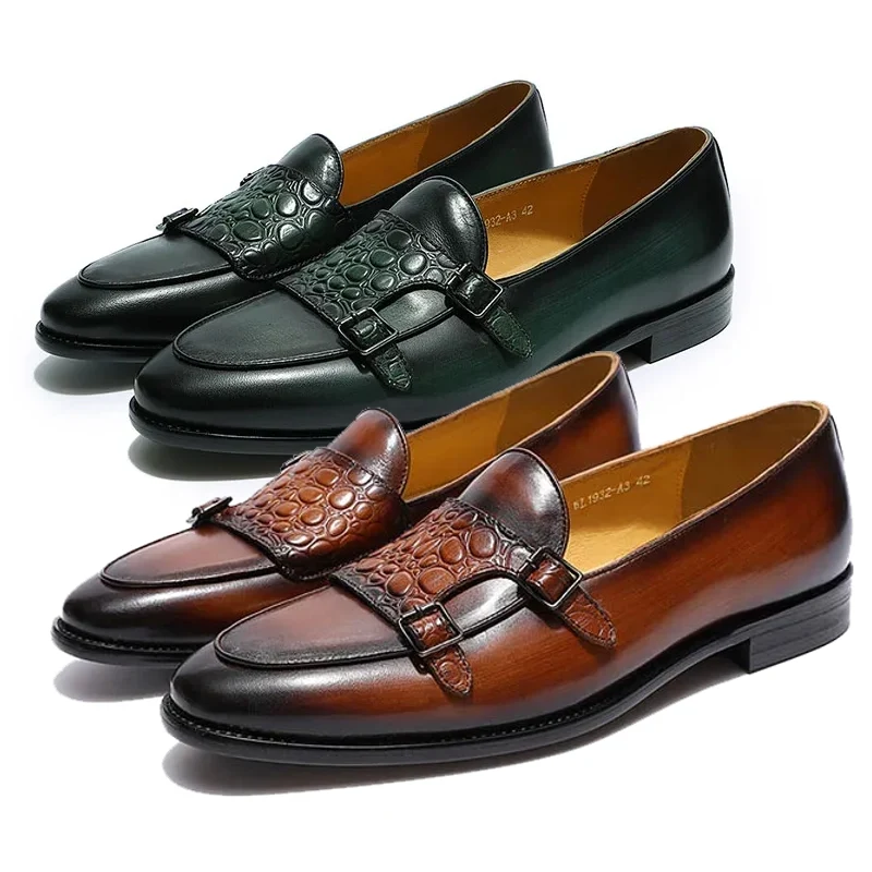 Luxe herenschoenen van echt koeienleer