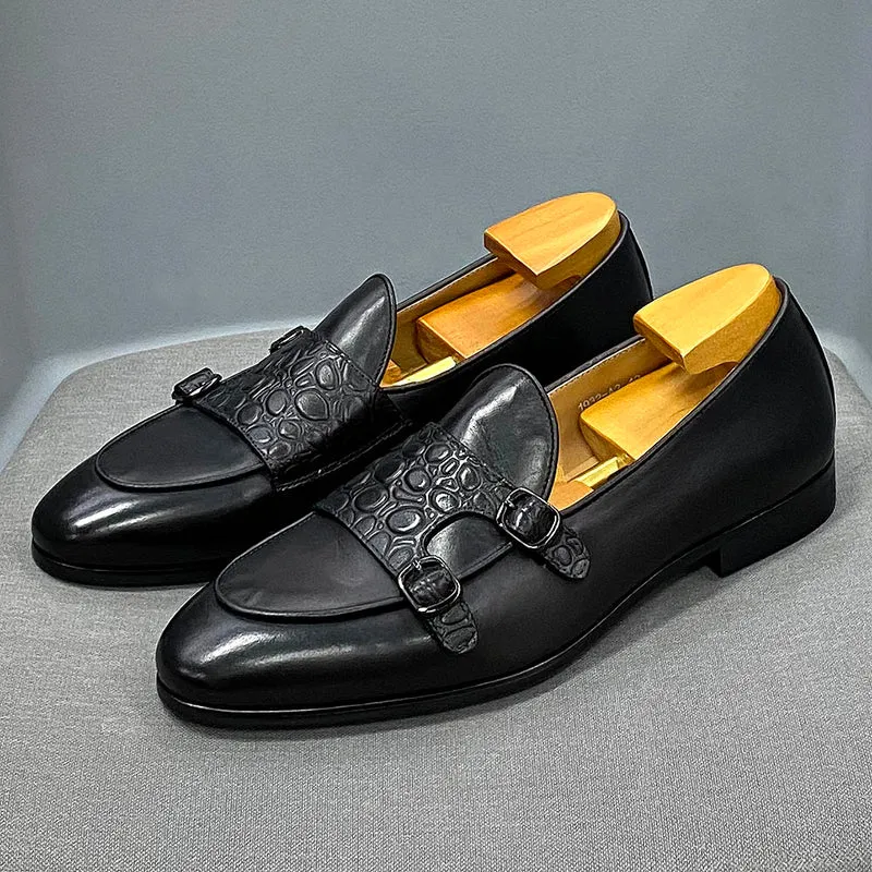 Luxe herenschoenen van echt koeienleer