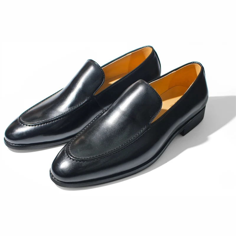 Pure Style Echt Leren Heren Loafers met Puntige Neus