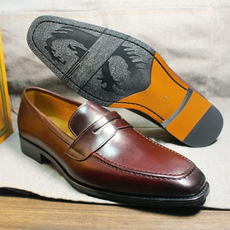 Echte kalfsleren loafers voor heren