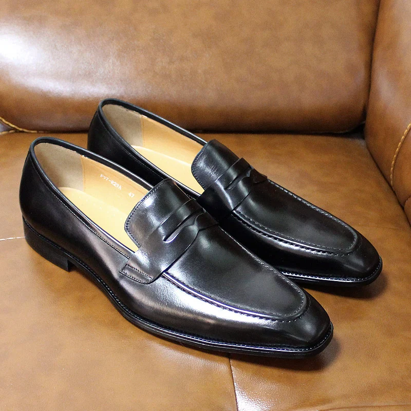 Echte kalfsleren loafers voor heren
