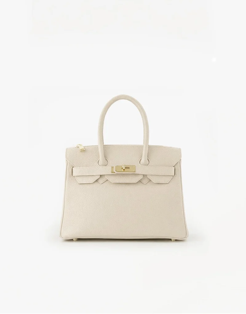 Beige Middel Gouden Details - Tas