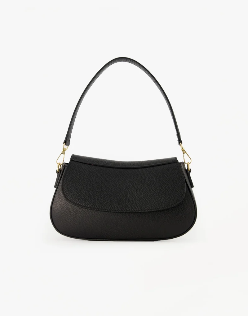 Zwarte Elegante Leren - Tas