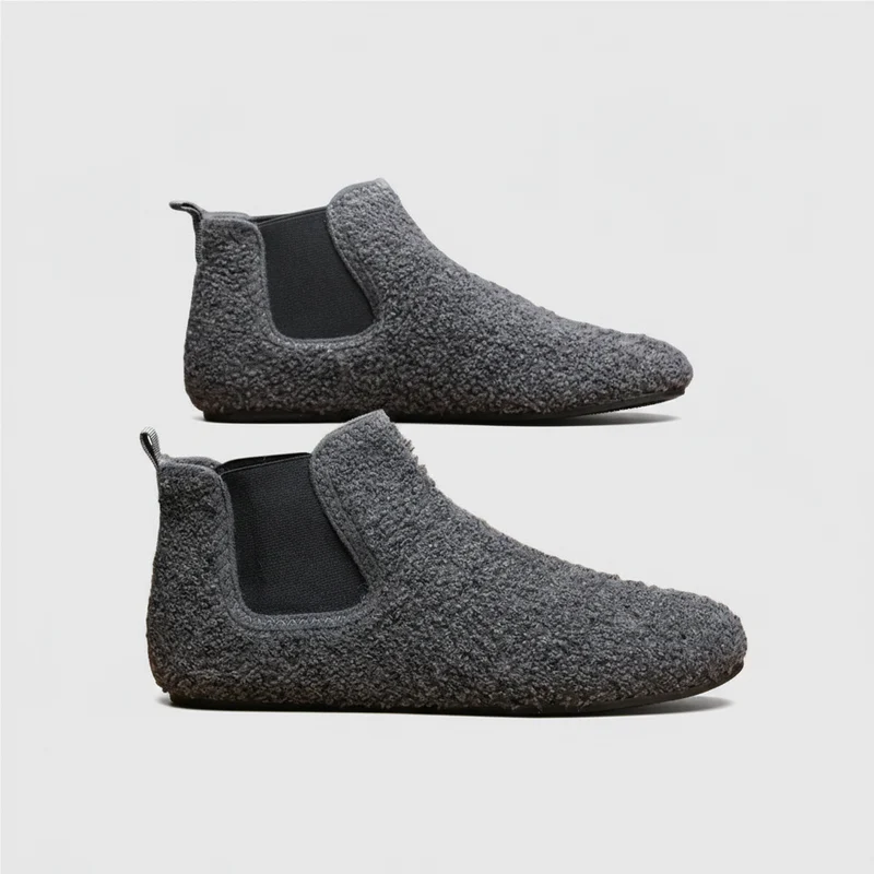 Pluche katoenen pantoffels voor heren: ultiem comfort voor ontspanning binnenshuis.