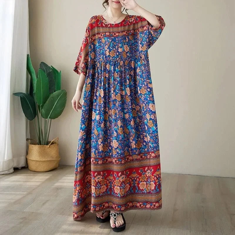 Veelzijdige bohemian lange jurk in grote maten - moeiteloze elegantie voor elke gelegenheid