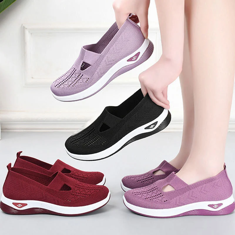 Zomerse casual sneakers van ademend mesh met dikke zool