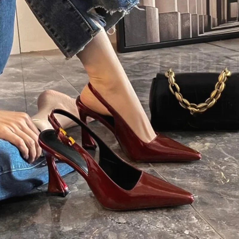 Modieuze pumps met spitse neus voor dames, hak van 8 cm