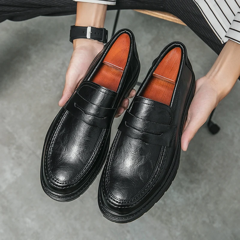 Casual loafers voor heren, instappers, comfortabel platform